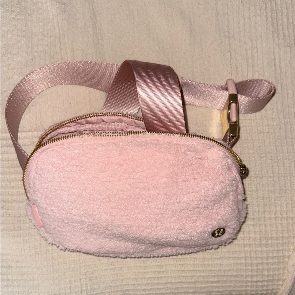 Lululemon Athletica Pink Plush Crossbody Bag
